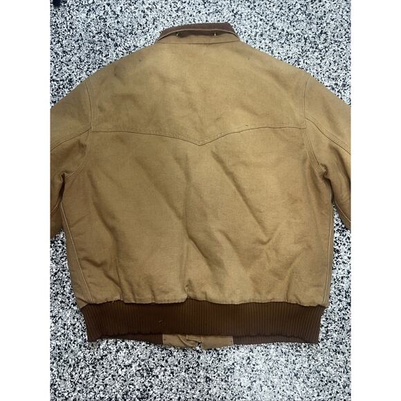 Vintage Carhartt Santa Fe Jacket Duck Red Quilt Lined With Hood J13 BRN 2XL USA - Picture 2 of 16